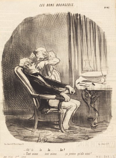 Åh! Nå... så meget desto bedre... det beviser, at hun kommer! af Honoré Daumier