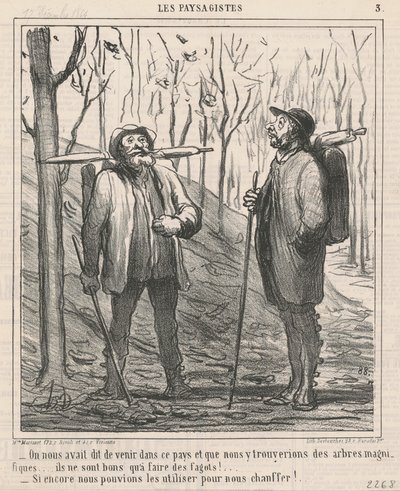 Vi fik besked på at komme til dette land... af Honoré Daumier