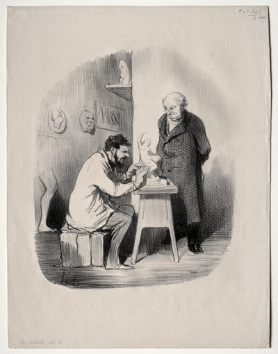 Kunstnerne, plade 2: Du skal modellere mig på denne måde en dag af Honoré Daumier