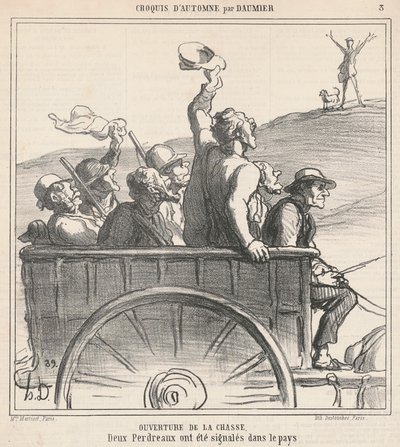 Åbning af jagten af Honoré Daumier
