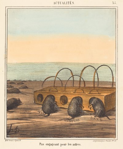 Nicht einladend für die anderen af Honoré Daumier