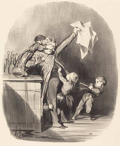 Faderskabets glæder af Honoré Daumier