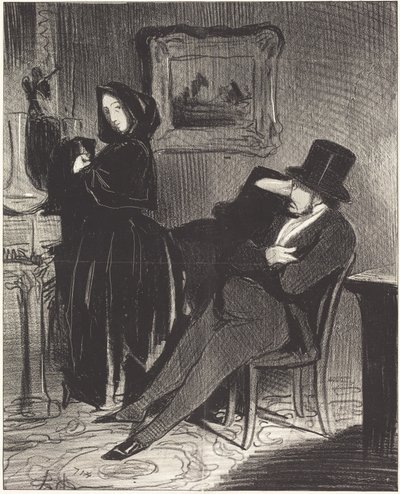 Oftere end jeg vil ledsage dig... til ballet... af Honoré Daumier