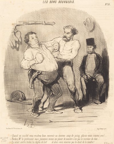 Når De i selskab vil modtage en... drink... af Honoré Daumier