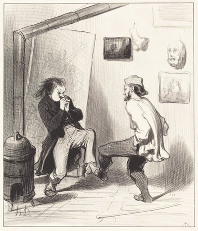 Da vi brændte hans sidste staffeli! af Honoré Daumier