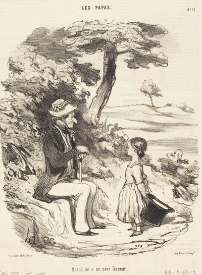 Når man har en spøgefuld far af Honoré Daumier