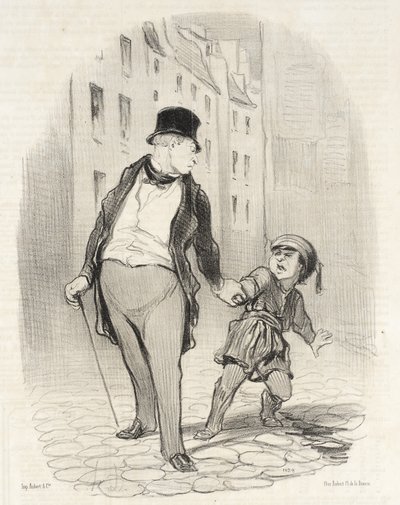 Hvis du ikke kommer hurtigere end det i skole af Honoré Daumier