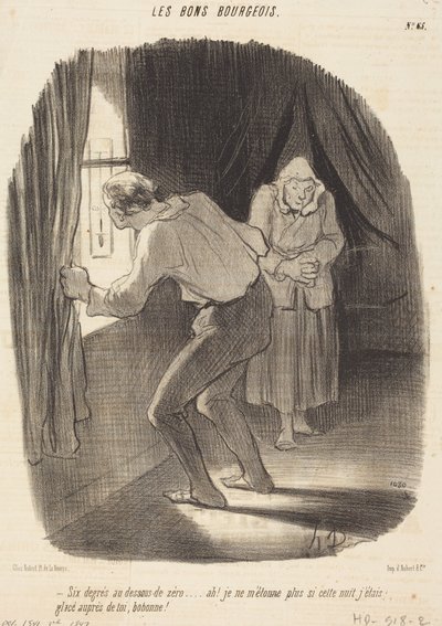 Seks grader under nul... af Honoré Daumier
