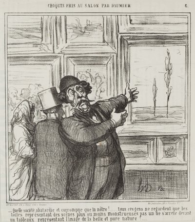 Skitse lavet i salonen af Daumier, nr. 6: Se bare hvilken degenereret og korrupt verden vi lever i. . . af Honoré Daumier