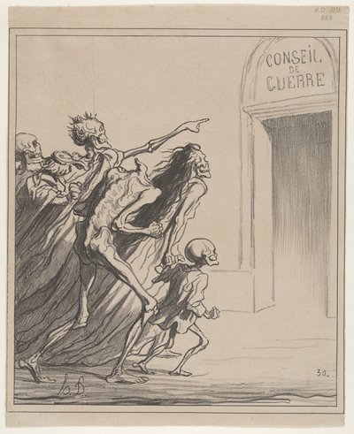 Vidnerne - Krigsrådet af Honoré Daumier