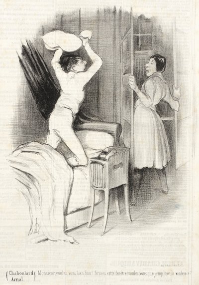 Théâtre du Vaudeville - Efter midnat af Honoré Daumier