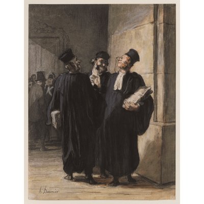 Tre advokater i samtale af Honoré Daumier