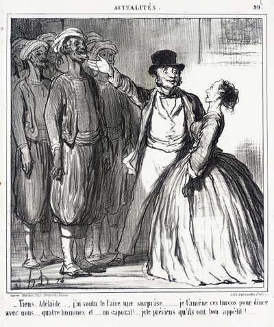 Se, Adélaïde... jeg ville overraske dig... af Honoré Daumier