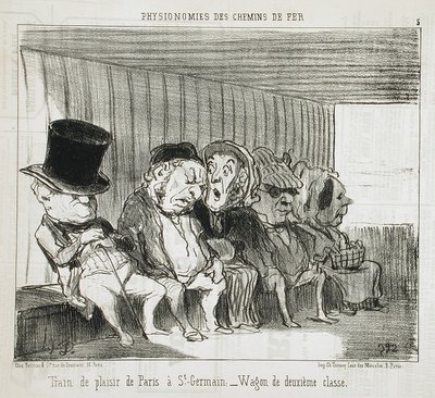Udflugtstog fra Paris til Saint-Germain... af Honoré Daumier