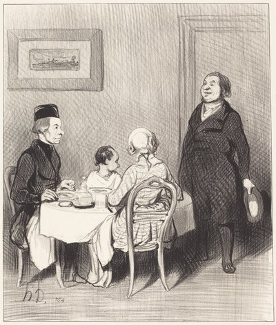 En ven er en krokodille... af Honoré Daumier