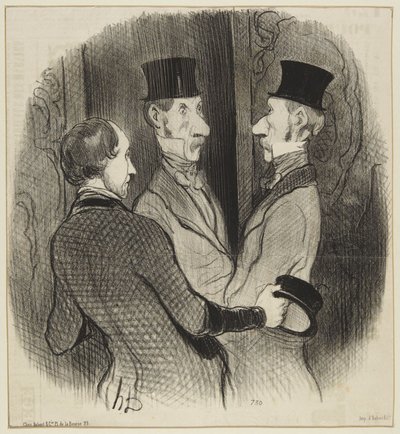 „En ny hat“ af Honoré Daumier