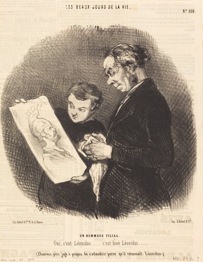 En sønlig hyldest af Honoré Daumier