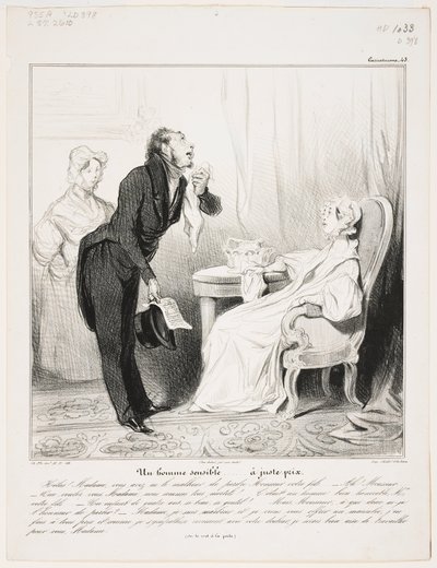 En følsom mand (Caricaturana 43) af Honoré Daumier