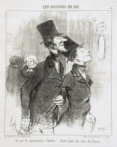 En dag med velgørenhedsforestilling! af Honoré Daumier