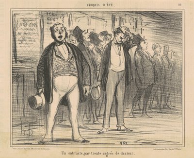 En pause, i tredive graders varme af Honoré Daumier