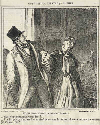 En misforståelse på Odéon... af Honoré Daumier