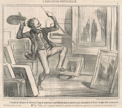 Har lige givet det sidste penselstrøg... af Honoré Daumier