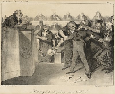 I har ordet, forklar jer, I er frie! af Honoré Daumier