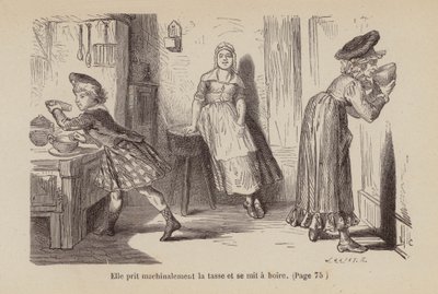 Illustration til Un Bon Petit Diable (kobberstik) af Horace (after) Castelli