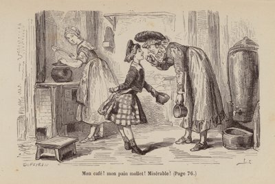 Illustration til Un Bon Petit Diable (kobberstik) af Horace (after) Castelli