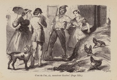 Illustration til Un Bon Petit Diable (kobberstik) af Horace (after) Castelli