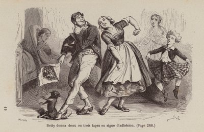 Illustration til Un Bon Petit Diable (kobberstik) af Horace (after) Castelli