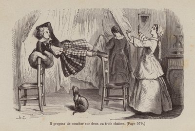 Illustration til Un Bon Petit Diable (kobberstik) af Horace (after) Castelli