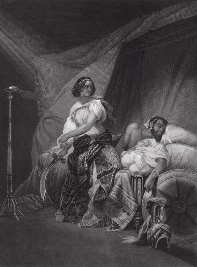 Judith og Holofernes, Judith, kap. 13, v 4, 7 (kobberstik) af Horace (after) Vernet