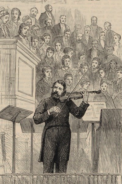 Portræt af violinisten og komponisten Joseph Joachim 1831-1907, 1877. af Horace Harral