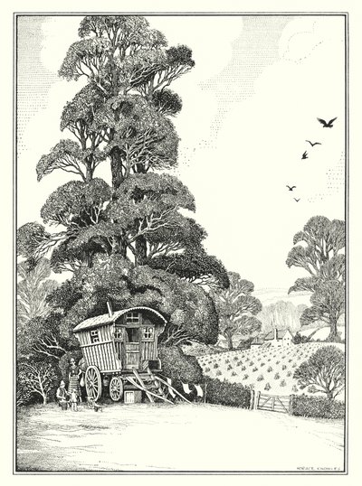 August (litografi) af Horace J. Knowles