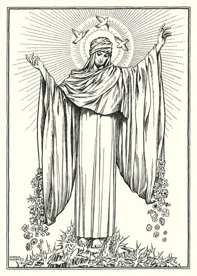 Illustration til Bjergprædikenen (kobberstik) af Horace J. Knowles