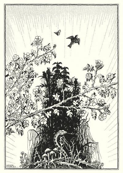 Illustration til Bjergprædikenen (kobberstik) af Horace J. Knowles