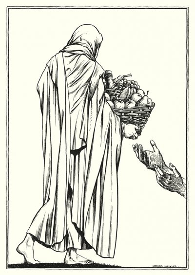 Illustration til Bjergprædikenen (kobberstik) af Horace J. Knowles