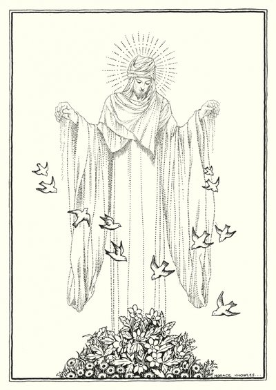 Illustration til Bjergprædikenen (kobberstik) af Horace J. Knowles
