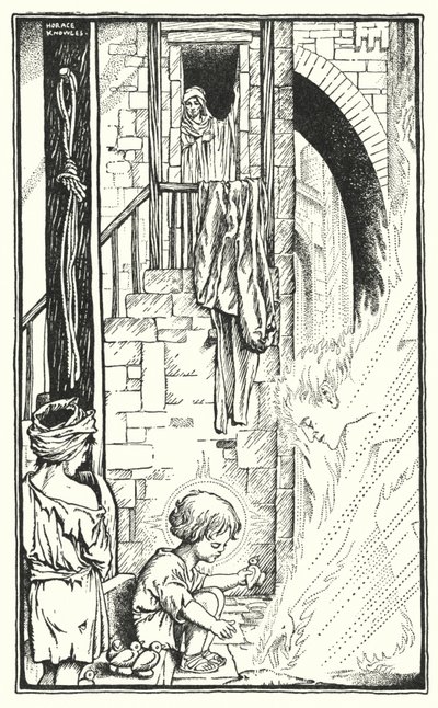 I Nazareth (litografi) af Horace J. Knowles
