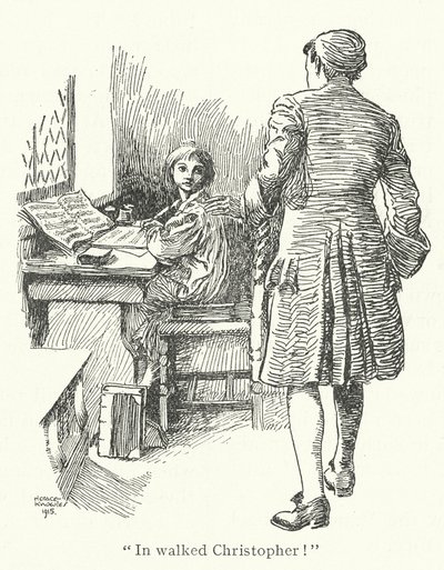 På gåtur med Johann Christoph Bach (litografi) af Horace J. Knowles