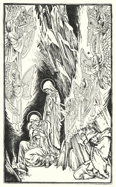 Den hellige nat (litografi) af Horace J. Knowles