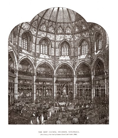 The New Council Chamber Guildhall, 1884, 1886 af Horace Jones