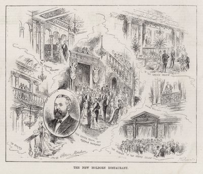 The New Holborn Restaurant (gravering) af Horace Morehen