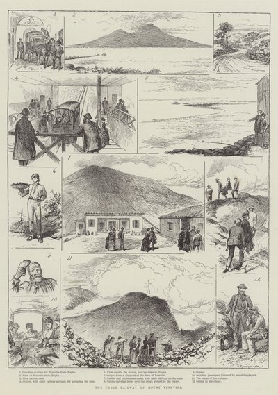 Kabelbanen op ad Vesuv af Horace Petherick