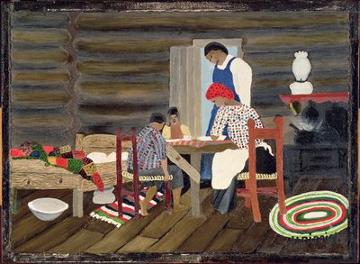 Giving Thanks, ca. 1942 (olie på panel) af Horace Pippin