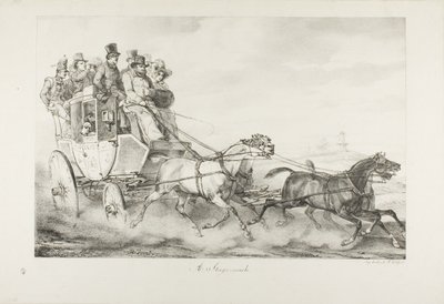 En Stagecoach af Emile Jean Horace Vernet