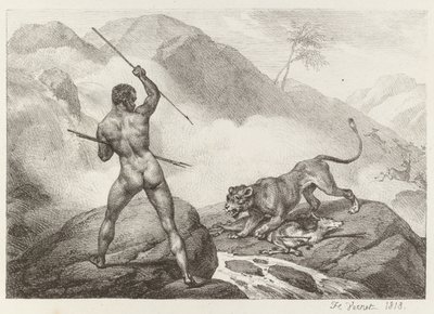 Afrikansk jæger Afrikansk jæger, 1818. af Emile Jean Horace Vernet