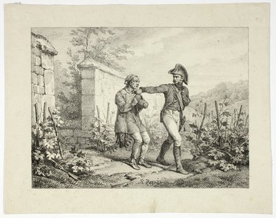 Anholdelse af en krybskytte af Emile Jean Horace Vernet