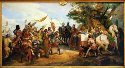 Slaget ved Bouvines af Horace Vernet